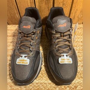 NWT Avia Brown and Dark Brown Sneakers with Orange Highlights  Men’s 8-1/2